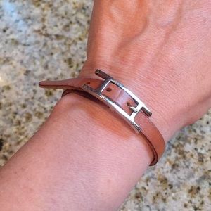 Hermès Behapi Simple Tour Leather Bracelet